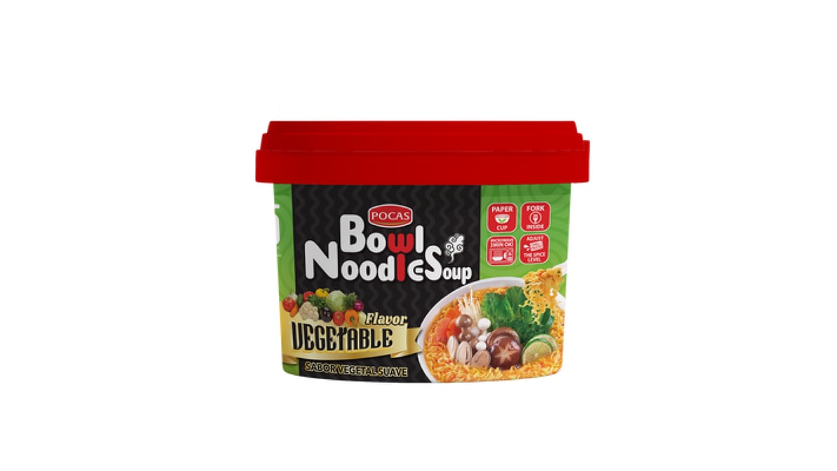 Pocas Bowl Noodles Vegetable flavor Soup