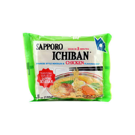 Sapporo Ichiban Chicken Flavor Instant Ramen - Japanese Style Noodles (100g)