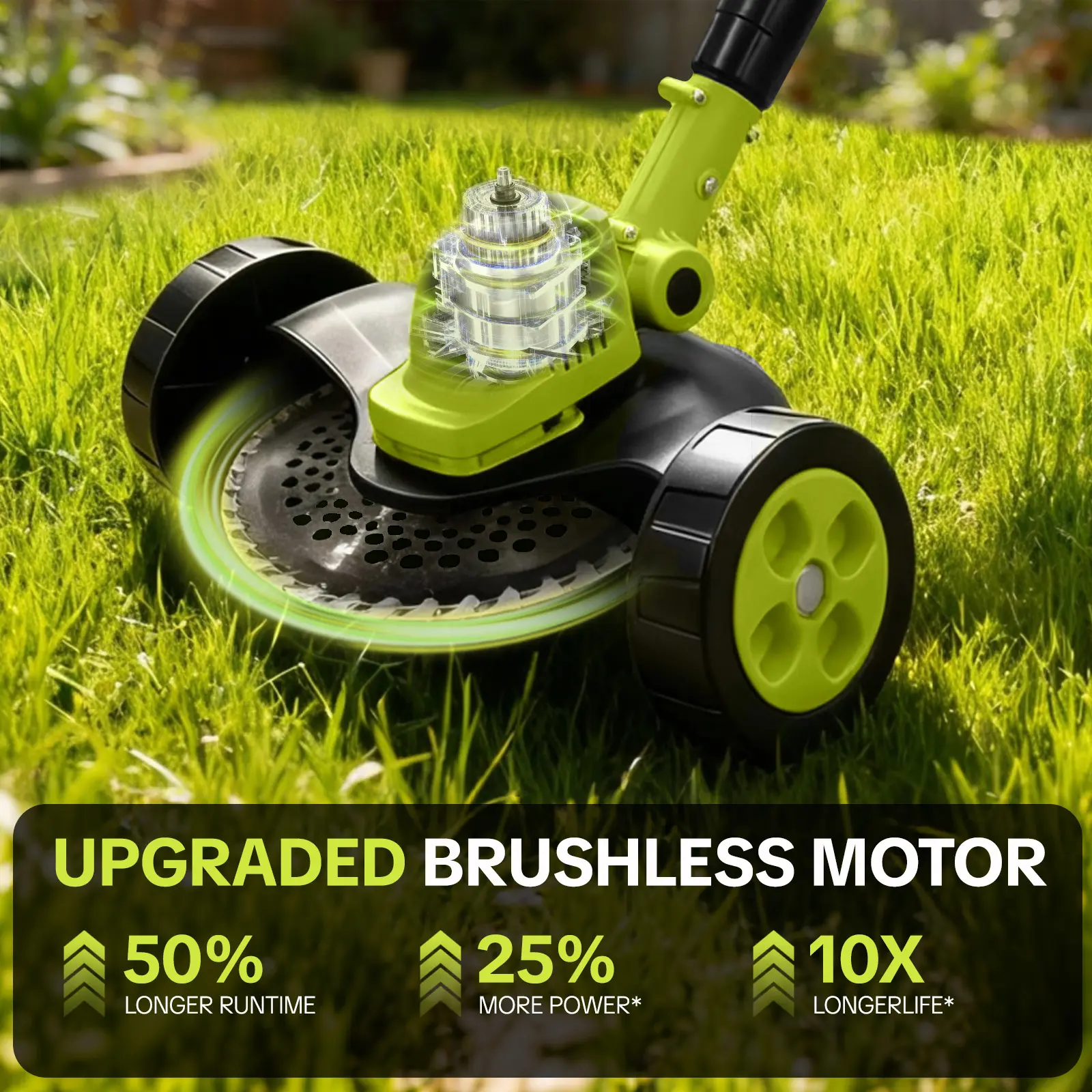 SEESE 3-in-1 Cordless Lawn Mower | 21V Battery Kit β Trimmer, Edger & Mower Combo, Lightweight for Small to Medium Yards - Image 2