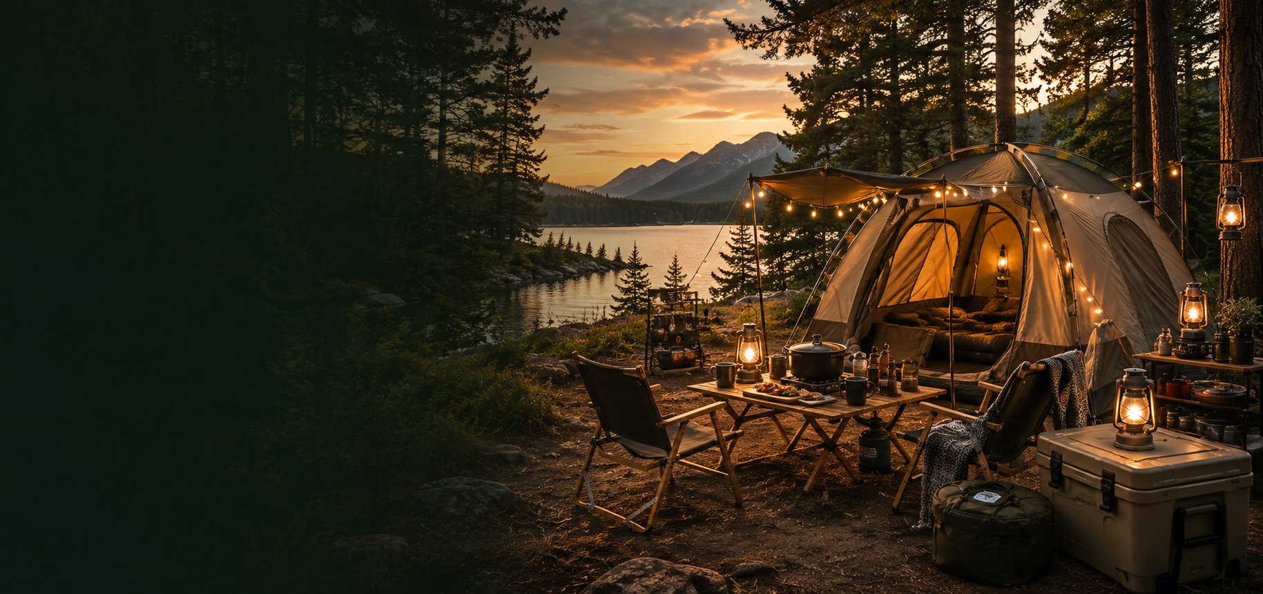 Camping equipment for comfortable outdoor living